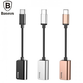 Đầu chuyển Type C sang Audio 3.5mm & Type C Baseus L40 (12cm Type C Male to Type C Female + 3.5mm Female Adapter)