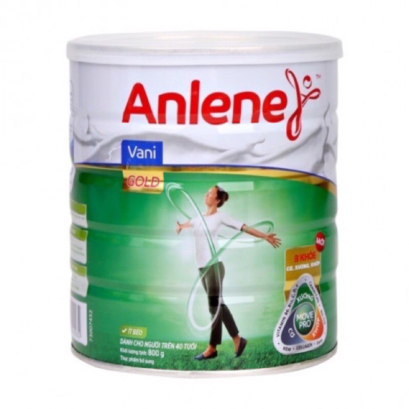Sữa bột Anlene gold Movepro Hương Vanilla lon 800g ( trên 40 tuổi)