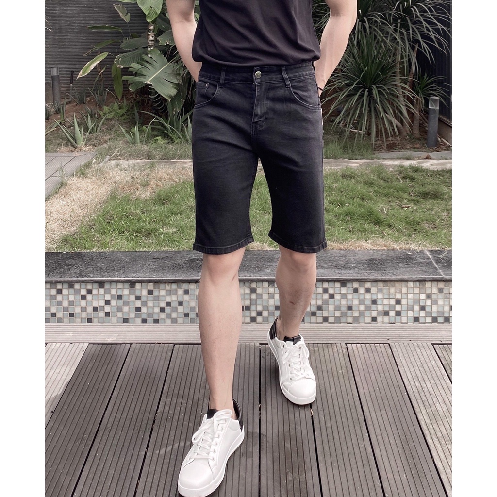 Quần Short Jeans Nam mẫu classic | Đen trơn, Đen Washed, Xám Washed