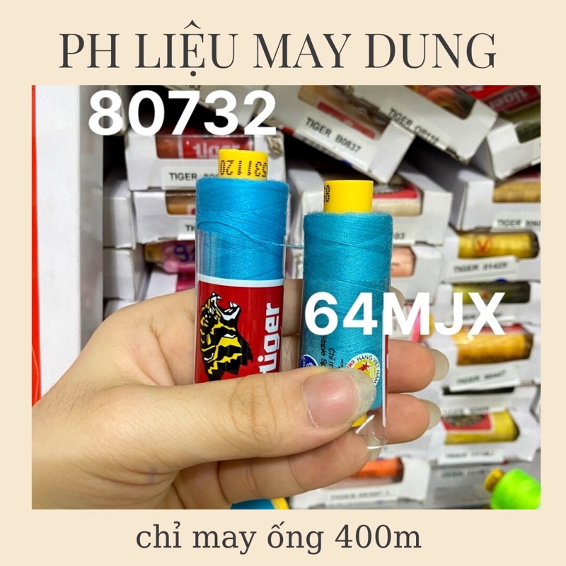 chỉ may tiger ống 400m tông xanh lợ giá 1 ống