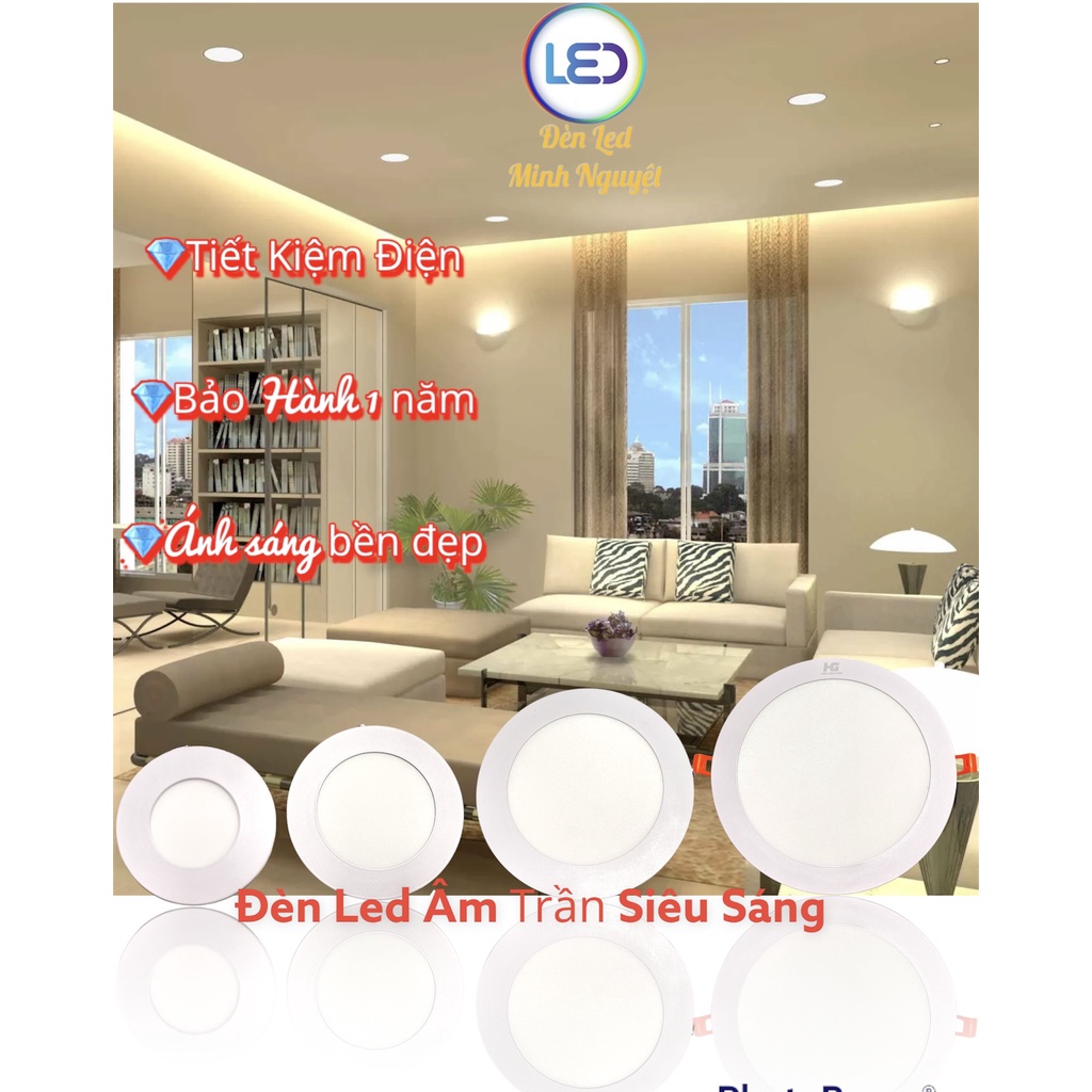 Đèn led âm trần tròn siêu mỏng cao cấp