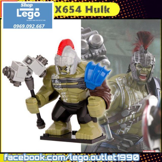 Lego xếp hình Hulk Ranarok (Búa) Big Figures Lego Minifigures Xinh Xh654 Decool 0281