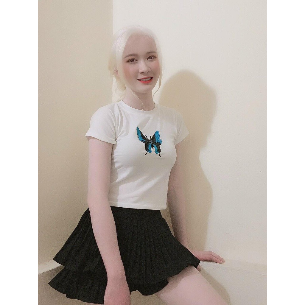 [ FreeShip Bill từ 50k ] Áo Croptop 3 lỗ thêu 2 màu hot trend - chất mềm mịn thoáng mát ( mã - 004 ) | BigBuy360 - bigbuy360.vn