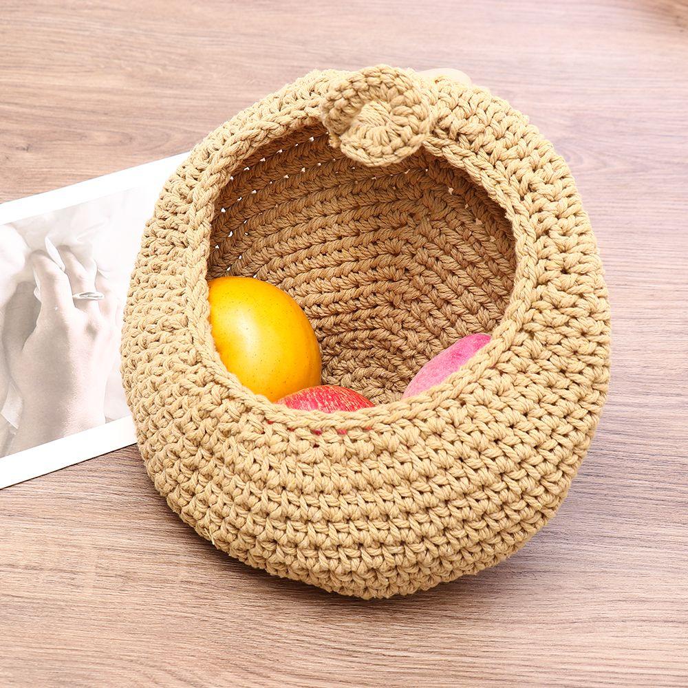 ROSE Rổ Đựng Trái Cây Bằng Vải Dệt Tay Thoáng Khí Phong Cách Boho