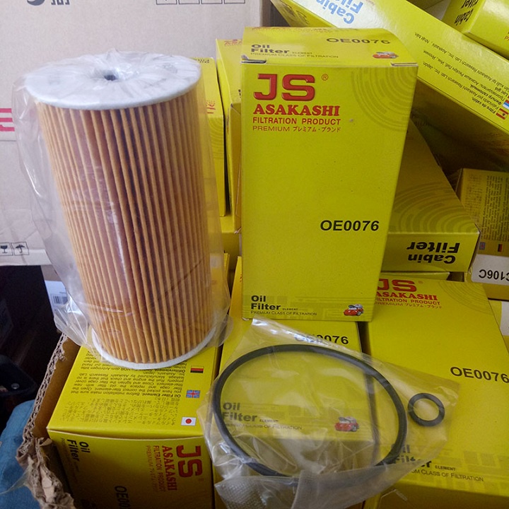 Lọc nhớt OE0076 JS Asakashi dùng cho Kia Sedona Vietnam máy dầu 2.2 2015, 2016, 2017, 2018, 2019, 2020, 2021 26320-2F000