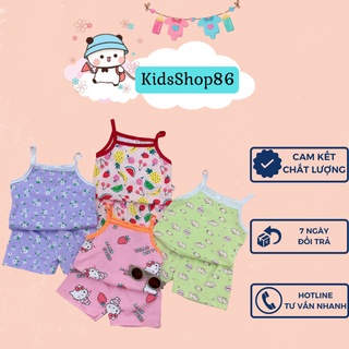 ĐỒ BỘ QUẦN ÁO 2 DÂY CHO BÉ GÁI HOT NHẤT MÙA HÈ 2021 PHỐI MÀU BẮT MẮT CHẤT MỀM MẠI THOÁNG MÁT CHO BÉ SIZE 10-24kg