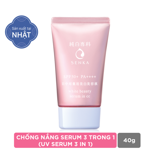 Bộ sản phẩm Senka trắng hồng chuẩn Nhật (SRM Collagen 120g, CN Serum CC 40g, All Clear Water 230ml, Mask 25ml)_95105 | BigBuy360 - bigbuy360.vn