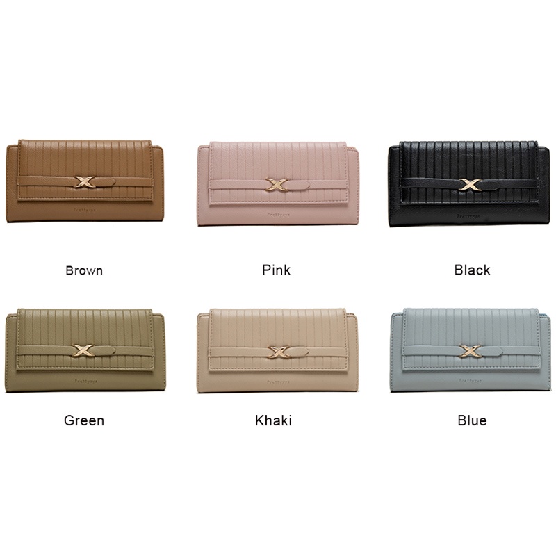 Ví Da PU Dáng Dài Thiết Kế Trẻ Trung Hợp Thời Trang Cho Bạn Gái