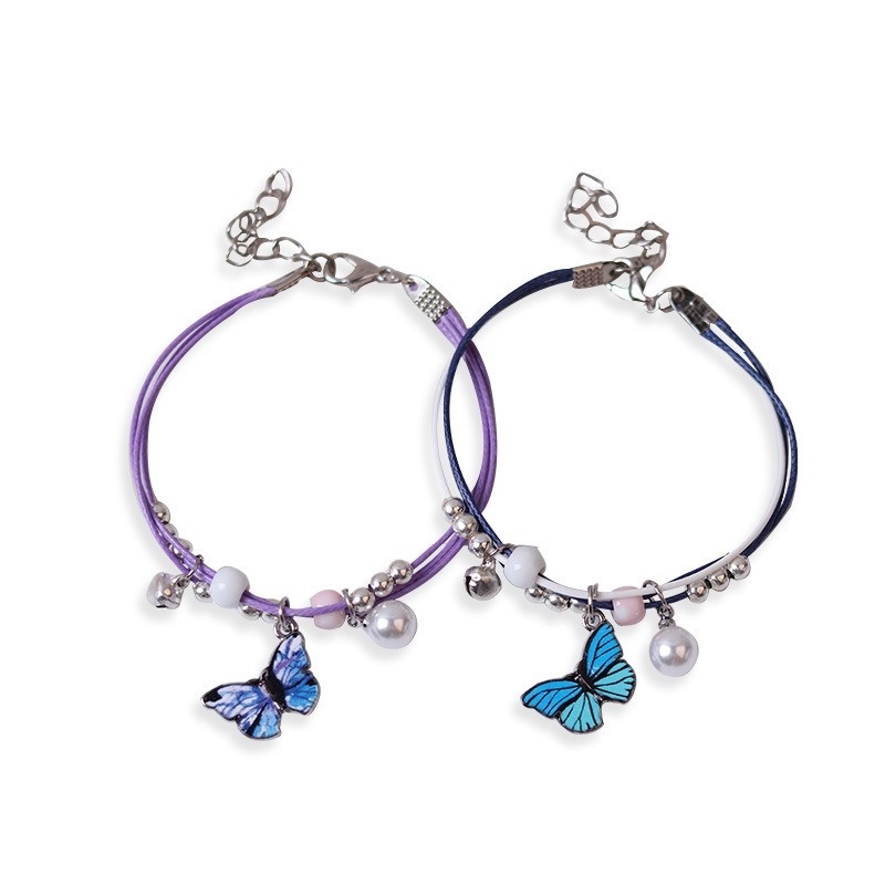 Vòng Đeo Tay Nhiều Lớp Hình Bướm Có Thể Điều Chỉnh Thời Trang Cho Cặp Đôi