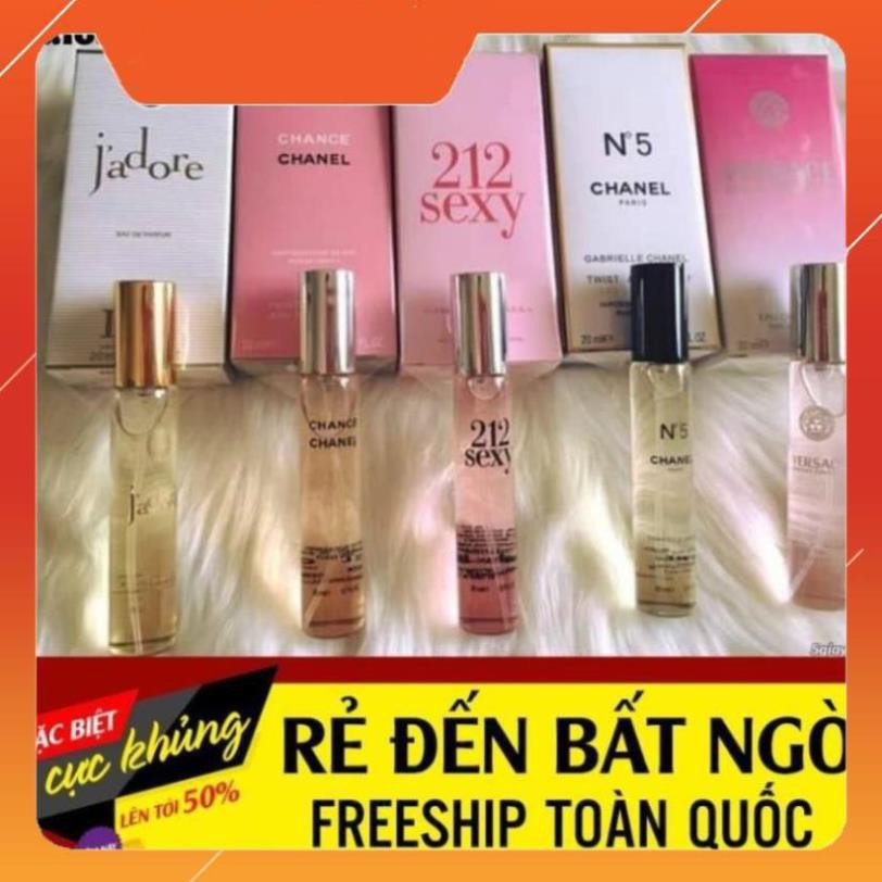 Nước Hoa mini Nam Nữ Cao Cấp 20ml Hương Thơm Quyến Rũ Thơm Lâu