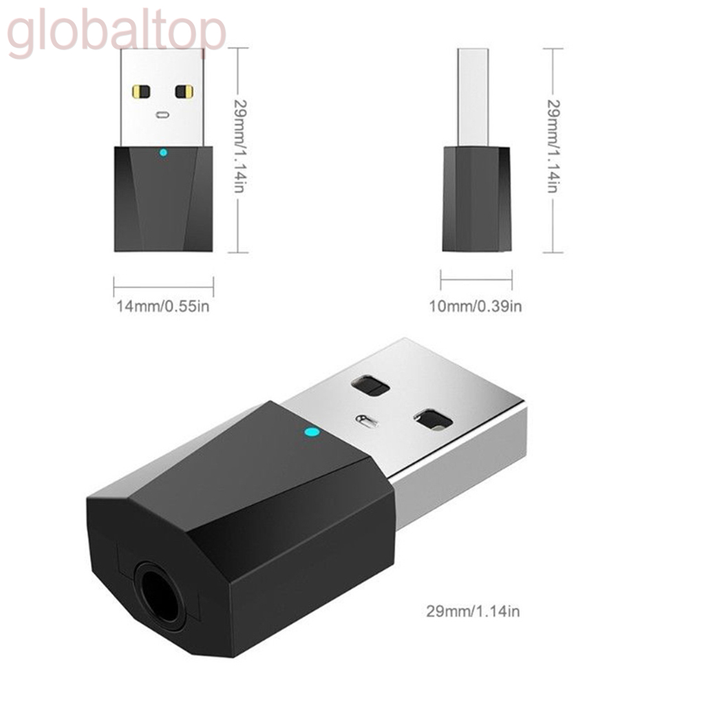 Mini USB Bluetooth 4.0 Receiver 3.5mm 10 Meters Stereo Car Audio TV PC Speaker Headphone Adapter