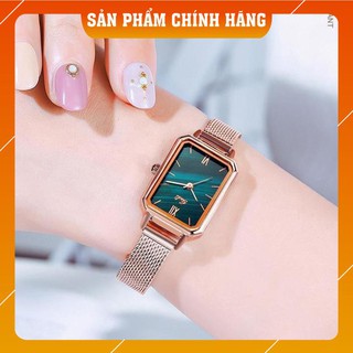 Đồng hồ nữ Gedi hàng chính hãng dây da mặt chữ nhật đủ màu