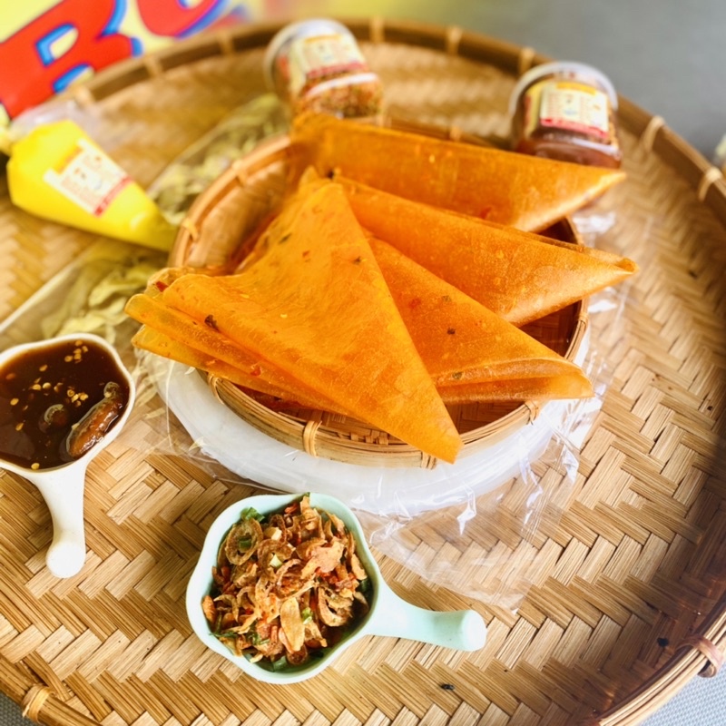 Combo Bánh Tráng Dẻo Tôm 250g - 120ml Mắm Me, 120ml Muối Tôm Hành Phi, 100g Bơ