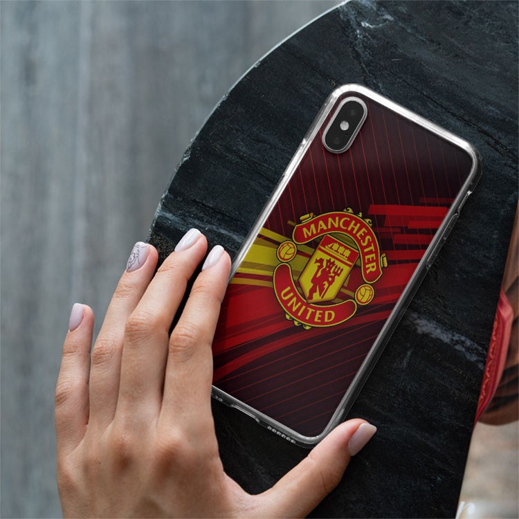 Ốp lưng logo CLB Manchester United vàng đỏ cho Iphone 5 6 7 8 Plus 11 12 Pro Max X Xr 97