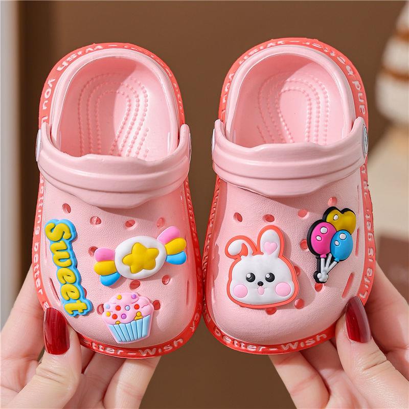 Dép Đi Trong Nhà Đế Mềm Chống Trượt Họa Tiết Hoạt Hình Dễ Thương Thời Trang Mùa Hè Cho Bé Từ 1-3 Tuổi
