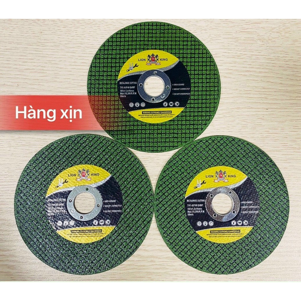 HÀNG CHÍNH HÃNG_combo 3 hộp  Đá cắt sắt, inox Lion King - Đá cắt sắt, inox cho máy cắt cầm tay 107x1.2