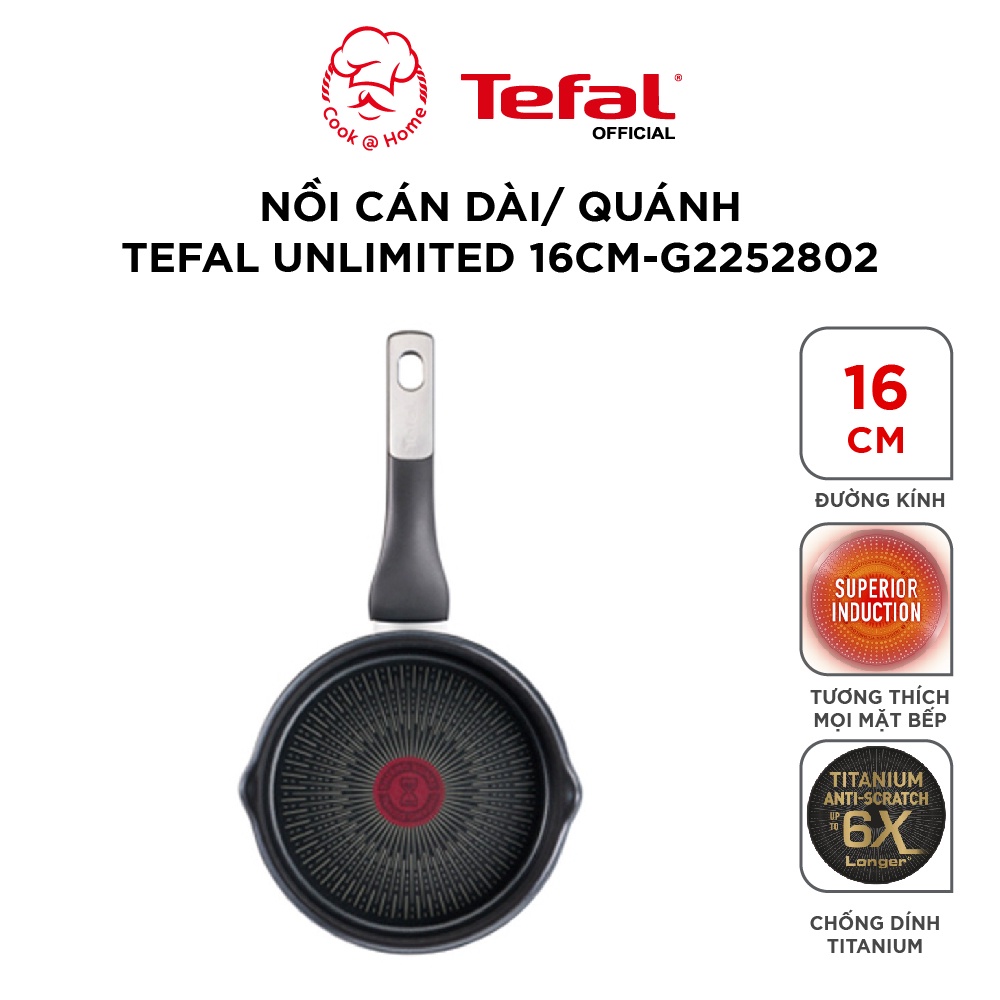 Nồi cán dài/ quánh Tefal Unlimited size 16cm - G2552802