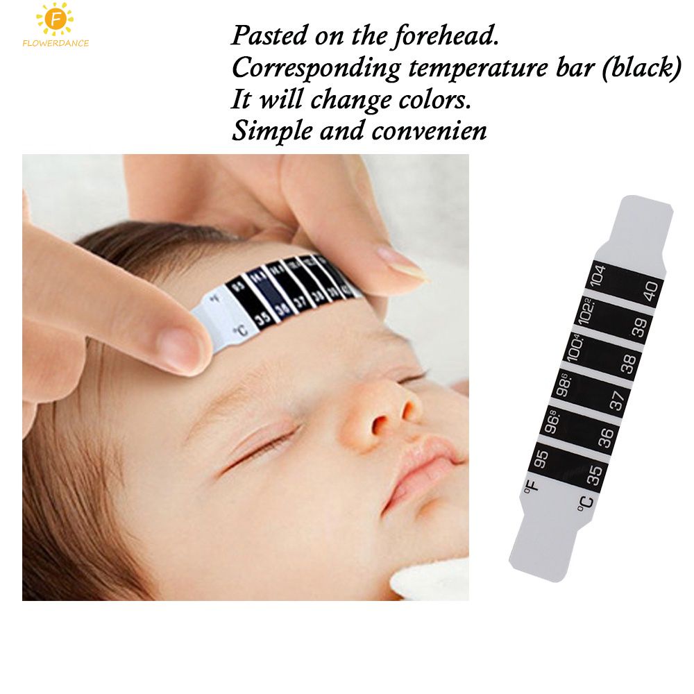 Bé Màn Hình LCD Màu Thay Đổi Nhiệt Độ Cơ Thể Dán Trán Tinh Thể Lỏng Nhiệt Độ Dán An Toàn Và Di Động Cơ Thể Con Người Thử Nghiệm Miếng Dán FLOWERDANCE