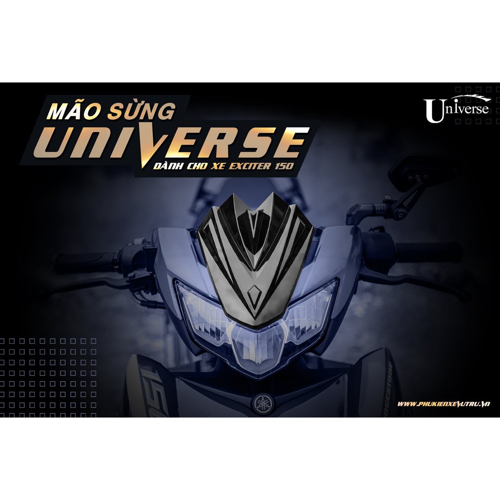 [độ xe] Mão chắn gió đầu xe gắn xe EXCITER 150 đời 2019 mẫu mã độc đáo. lắp ráp dễ dàng, trang trí xe siêu chất