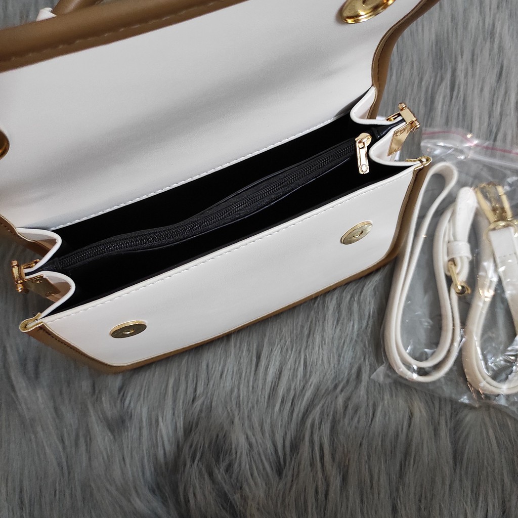 Túi xách đeo chéo quai cao phối viền - Hàng loại 1 - TB.Store DC273