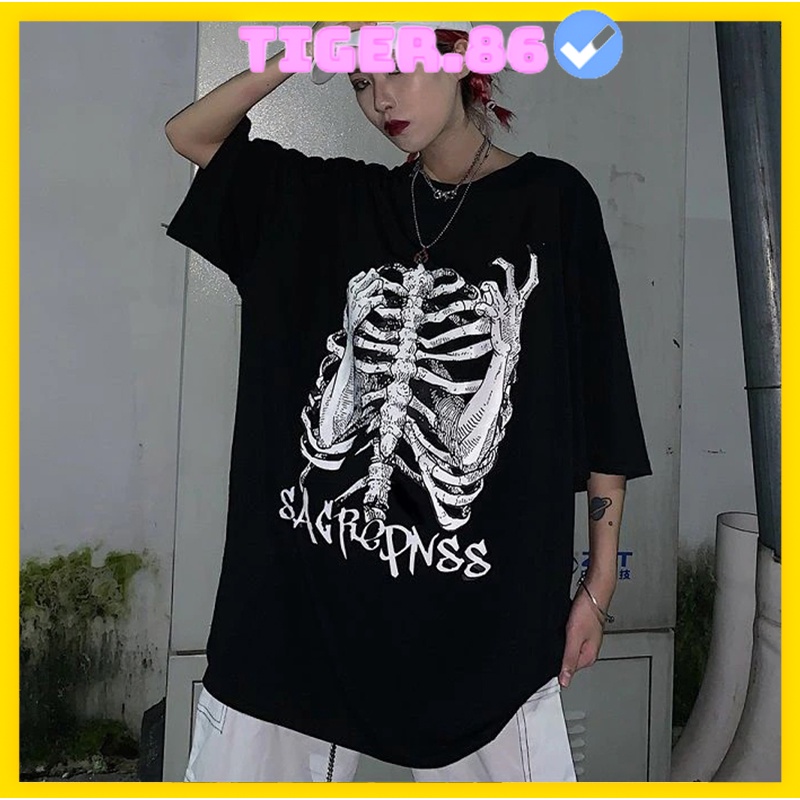 Áo thun tay lỡ form rộng unisex White Bone, Áo thun phông rộng Tiger.86 AFR248