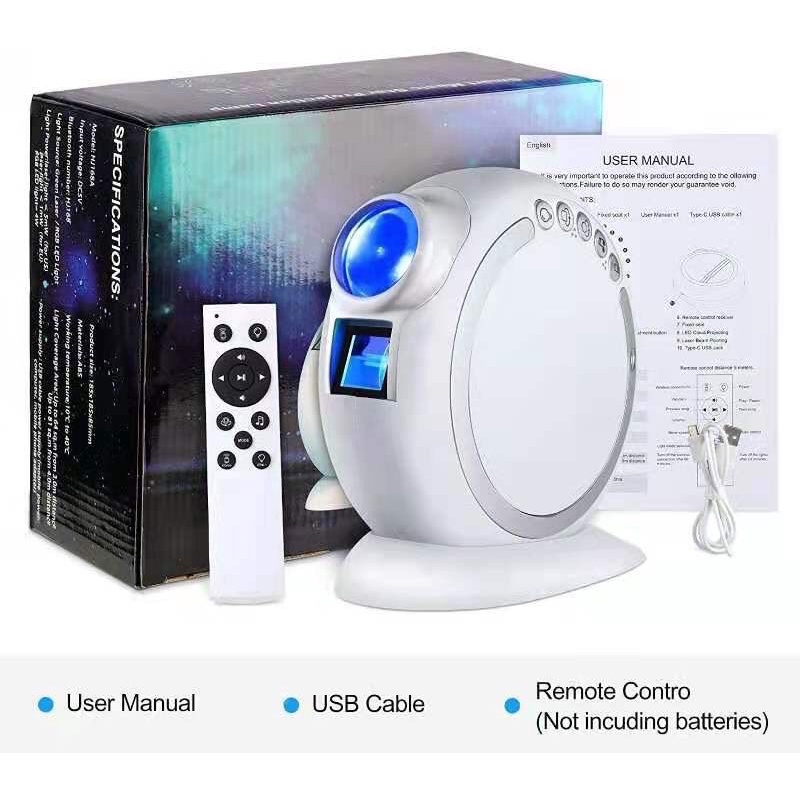 Đèn Thiên Hà Galaxy Diamond V5 Chiếu Bầu Trời Sao Kết Hợp Loa Bluetooth Cho Phòng Ngủ, Phòng Bay