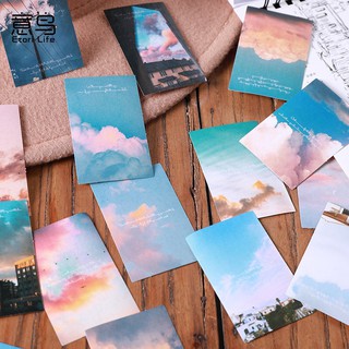 Set 30 sticker hình bầu trời đẹp