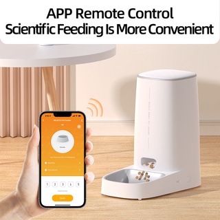  Máy cho ăn tự động ROJECO 4L kết nối wifi điều khiển từ xa thông minh cho thú cưng 
