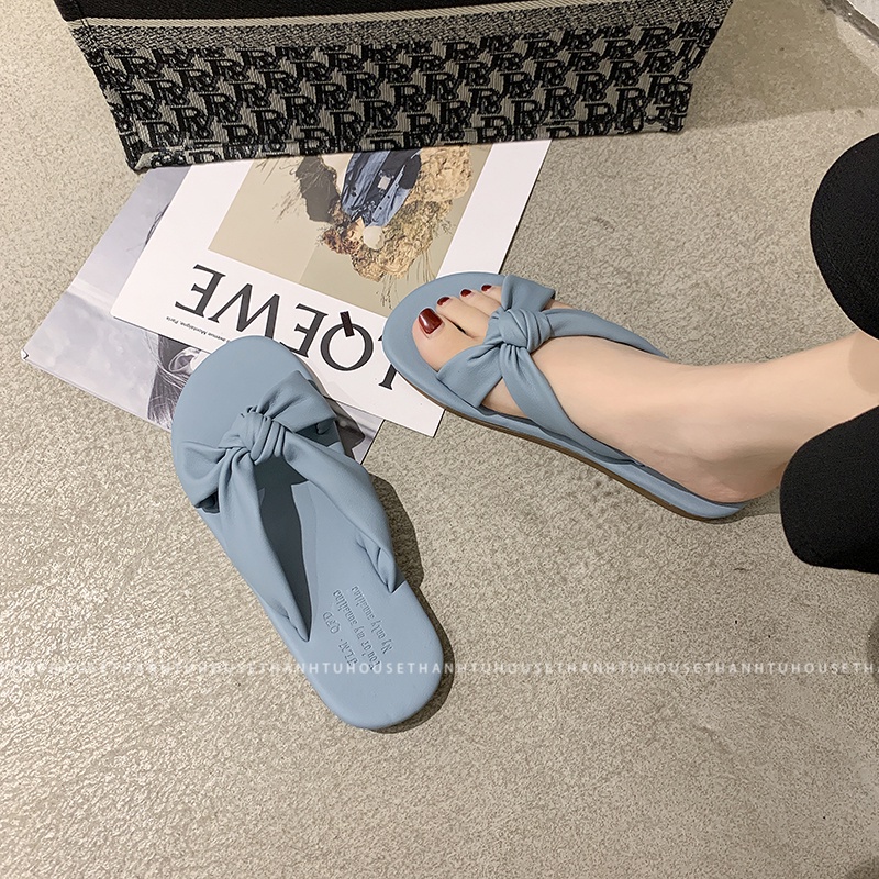 Dép Nữ Quai Chéo Thắt Nơ Ulzzang - ORDE001