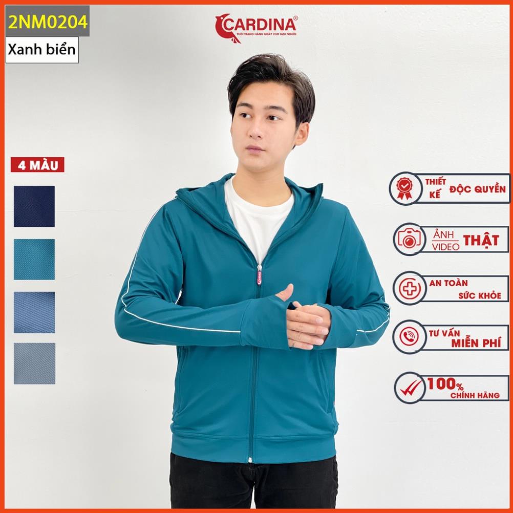 Áo chống nắng nam CARDINA 2 lớp chất thun lạnh cao cấp viền thể thao chống tia UV thiết kế lưới tản nhiệt 2NM02. !