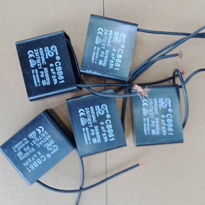 Tụ quạt công nghiệp, mô tơ nhỏ 5uF, 6uF-450V