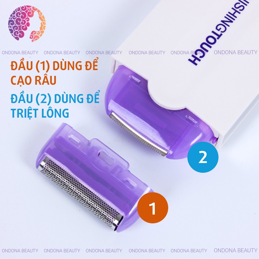 Máy triệt lông mini cảm ứng cầm tay Yes Finishing Touch - Triệt lông toàn thân, gọn nhẹ, dễ sử dụng - Ondona Beauty