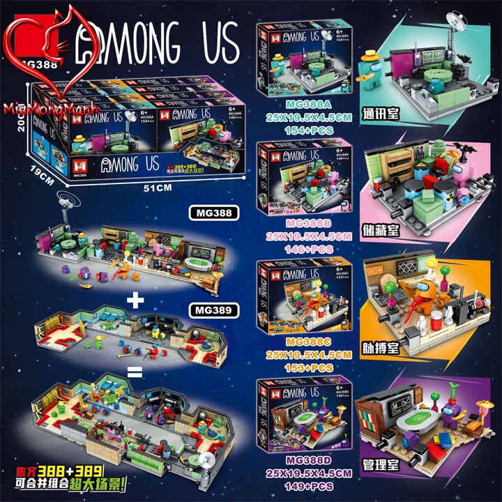 Các Khu Vực Polus Map Trong Game Among Us Đồ Chơi Lắp Ráp Xếp Hình Lego MG MOC DIY