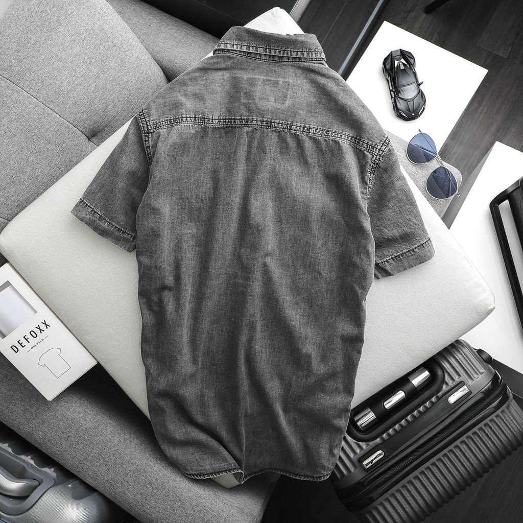 Áo sơ mi Denim PB MÀU XÁM 0828 Foxxmen | BigBuy360 - bigbuy360.vn