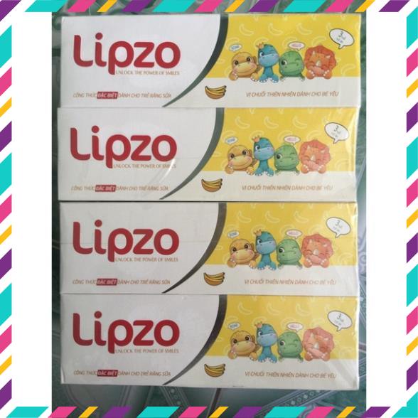 Kem đánh răng Lipzo vị chuối cho bé từ 3 tuổi trở lên