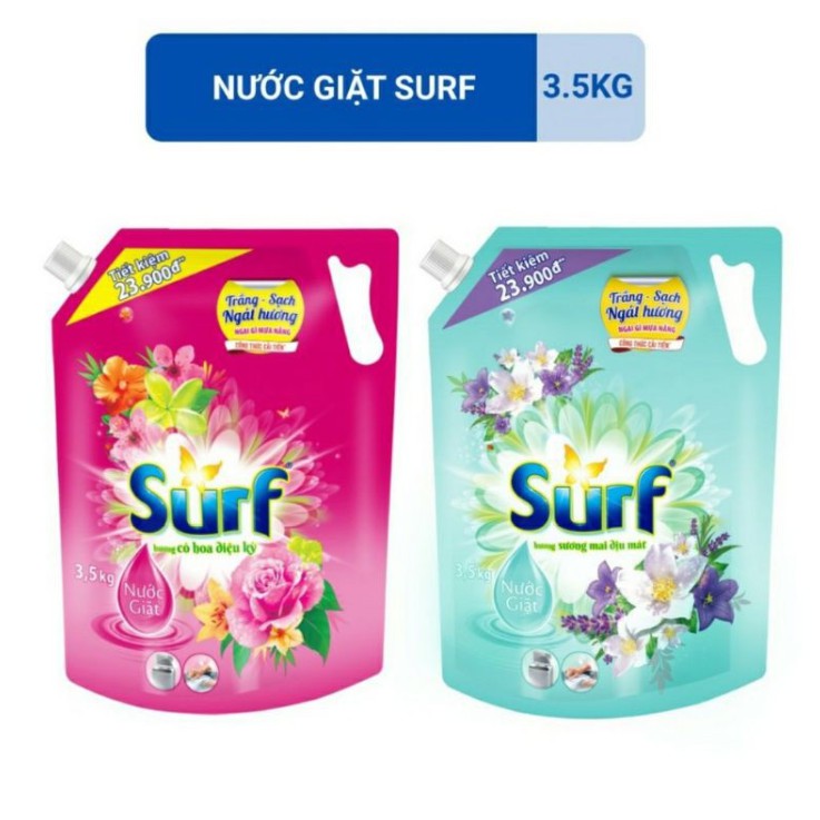 Nước Giặt &amp; Bột Giặt Surf Trắng Sáng, Ngát Mùi Hương