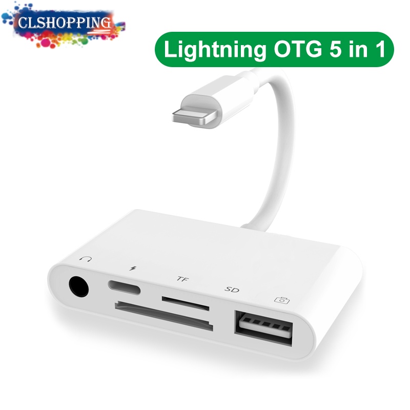 Bộ đầu đọc thẻ nhớ SD TF sang 3.5mm cho iPhone 13/12/11pro/Xs/Xr/8P/ipad