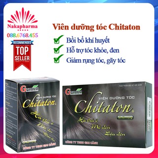 Viên dưỡng tóc Chitaton Gpharm Giai Cảnh - Giảm rụng tóc, gãy tóc, hỗ trợ tóc khỏe, đen tóc đen râu, bổ khí huyết