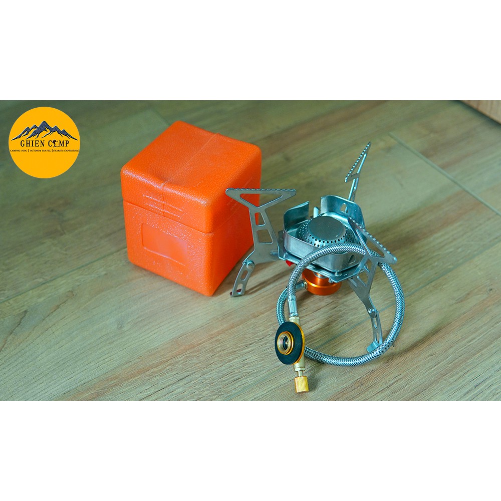 Bếp Gas Cắm Trại Mini Searock-BG02 Inox Chống Gỉ Loại Tốt Kèm Đầu Chuyển | BigBuy360 - bigbuy360.vn