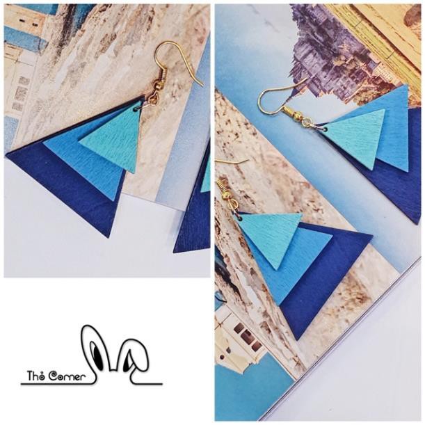 Hoa tai tam giác cá tính boho style vintage