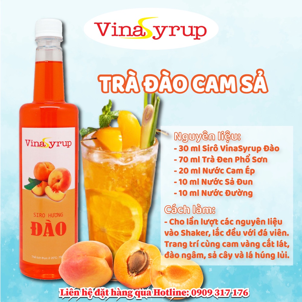 Siro Đào VinaSyrup 750ml