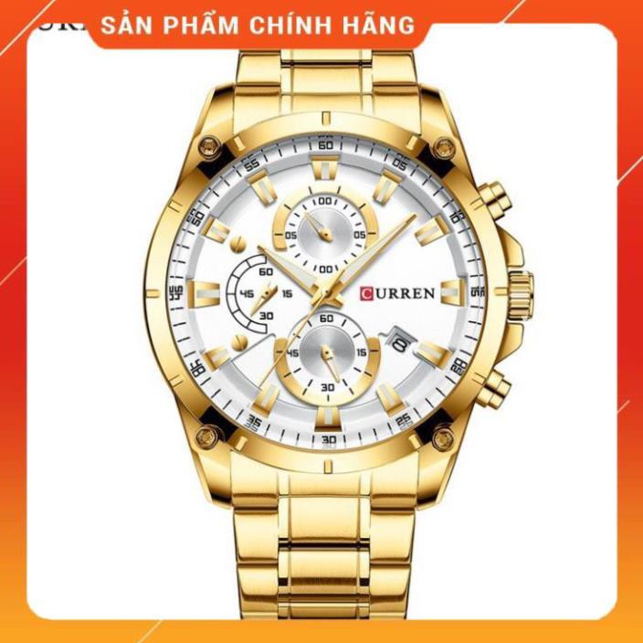 Đồng Hồ Nam Curren Chính Hãng 47mm CR006 8360 Dây Thép Không Gỉ Cao Cấp Chạy Full 6 Kim Chống Nước Nhìn Được vào Ban Đêm