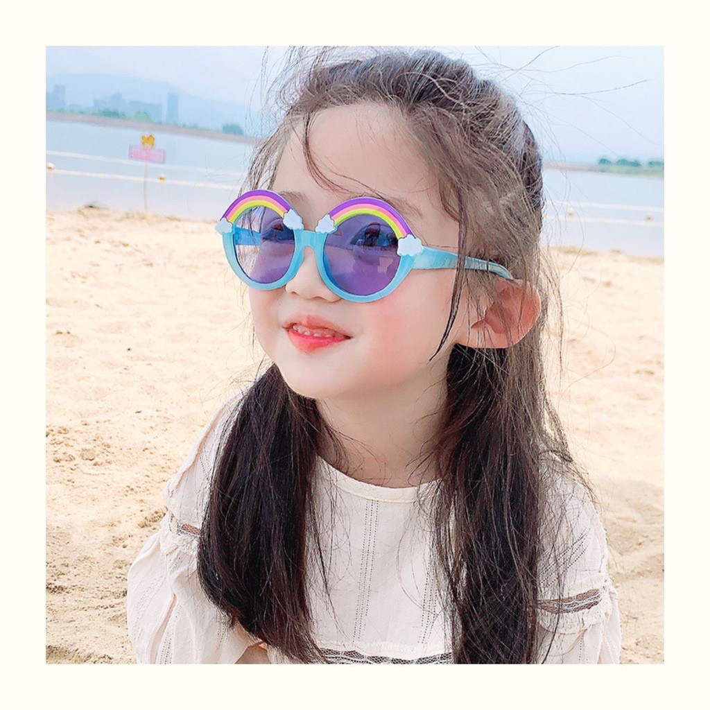 Mắt Kính Bé Cầu Vồng Siêu Cute Phô Mai Que Nhiều Màu Cho Bé Trai Và Bé Gái Chống Tia UV