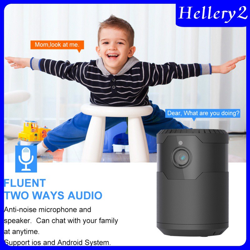 [HELLERY2] Mini WiFi Camera Security Camera LED Night Vision Motion-Tracking 1200mAh