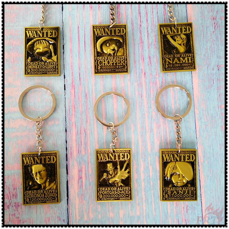 1 Móc Khóa Kim Loại Hình Nhân Vật Phim One Piece 6 Kiểu Lựa Chọn