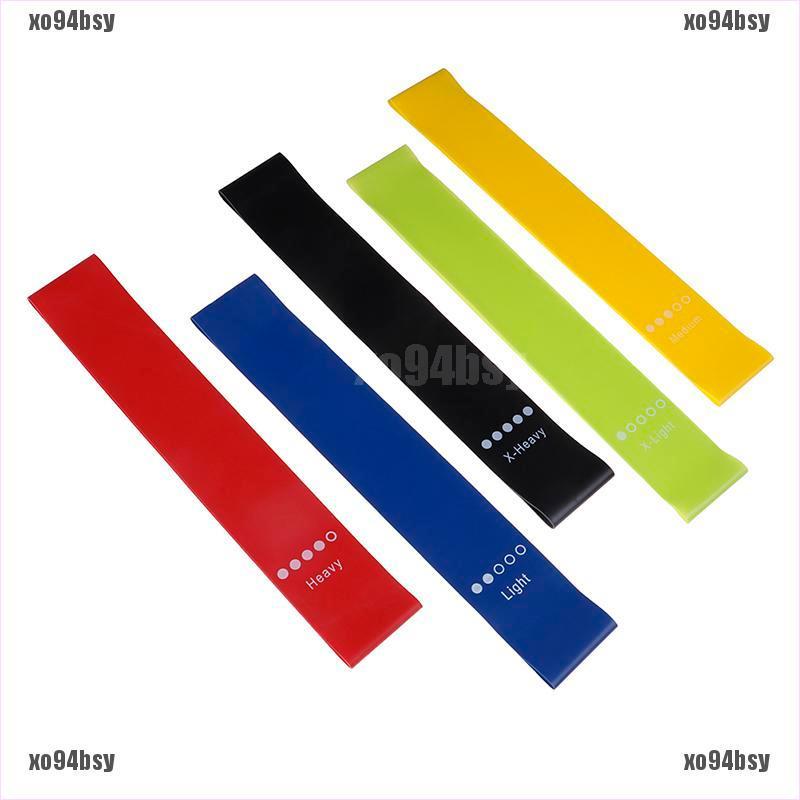 [xo94bsy]Elastic Resistance Loop Bands Gym Yoga Exercise Fitness Workout Stretch