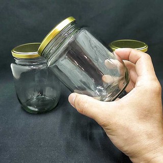 Hũ đựng gia vị thủy tinh 500ml (combo 3 cái) nắp thiếc vàng – Lọ Thủy Tinh Đựng Mật Ong