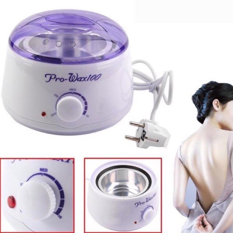 Combo nồi sáp wax lông pro wax 100 + tặng que + sáp wax lông chính hãng giá yêu thương