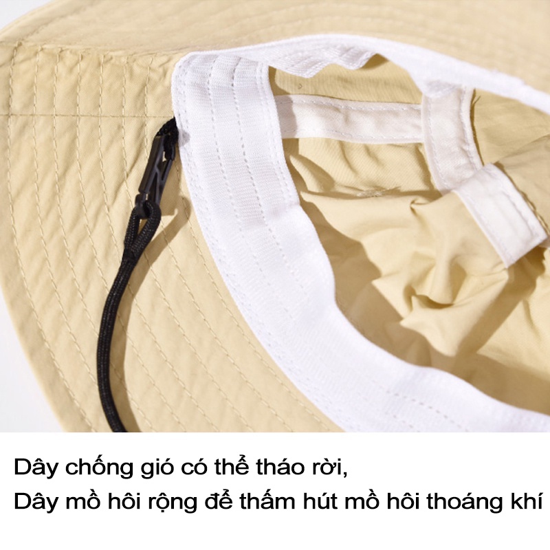 Nón Tai Bèo Dây Rút Nhanh Khô Chống Gió Mùa Hè Có Thể Gấp Gọn Cho Nam Và Nữ