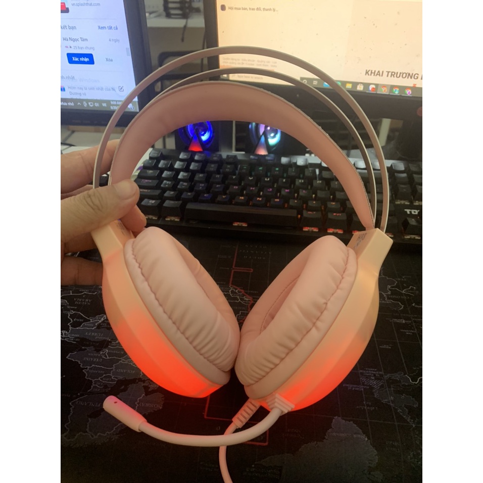 Tai nghe triball 7.1 cổng USB mic chống ồn gaming bảo hành 12 tháng